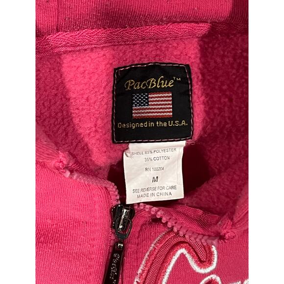 Pacblue Santa Cruz Full Zip Pink Hoodie Womans M (8-10) - Picture 3 of 3
